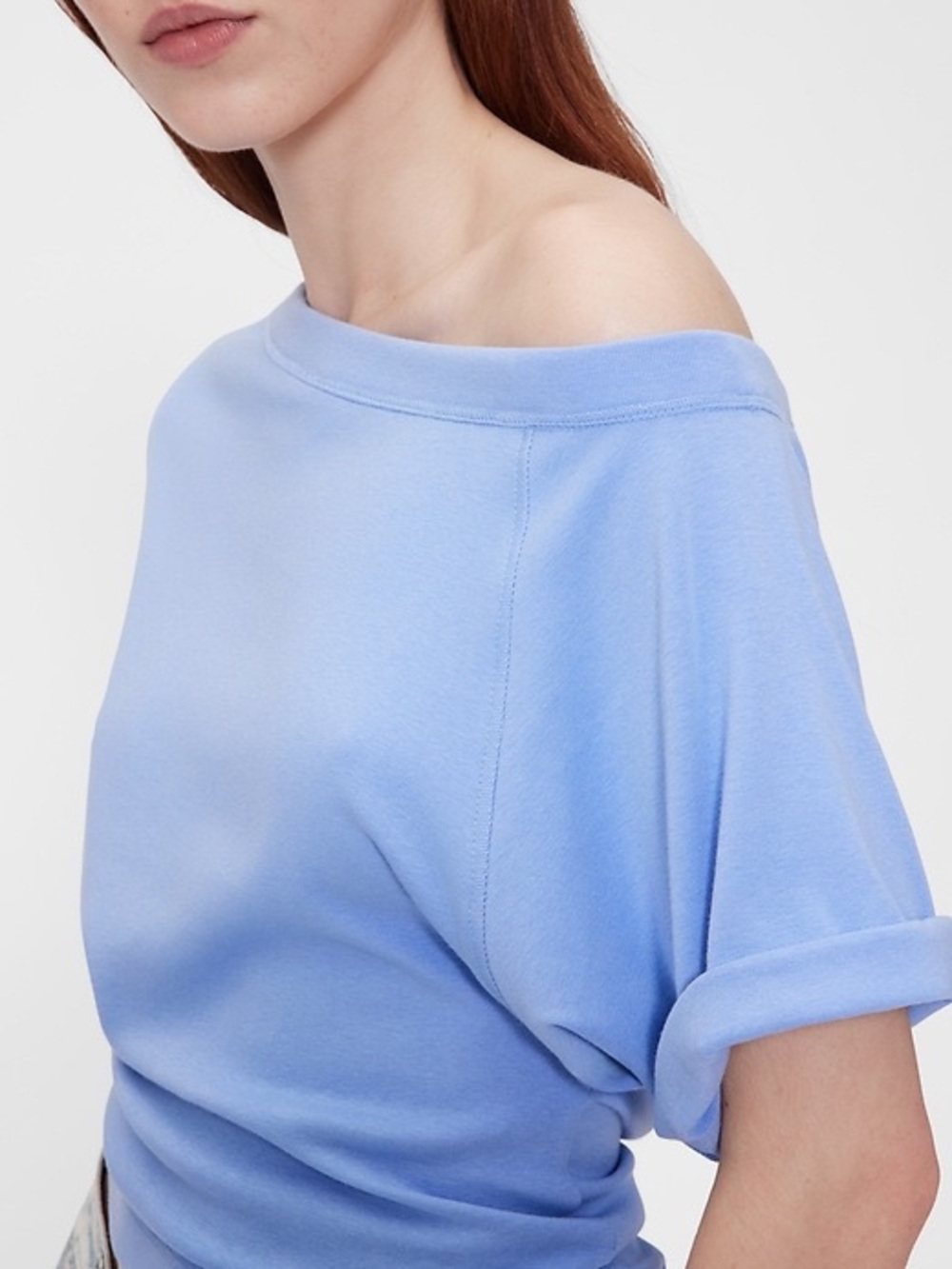 GapStudio Light Blue Off-Shoulder Women's Top